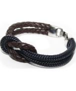 Cabo d'mar reef knot leather/navy